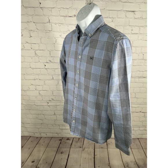 Tailored Originals Blue Plaid Long Sleeve Button Up Men’s Dress Shirt Size S - Picture 3 of 11